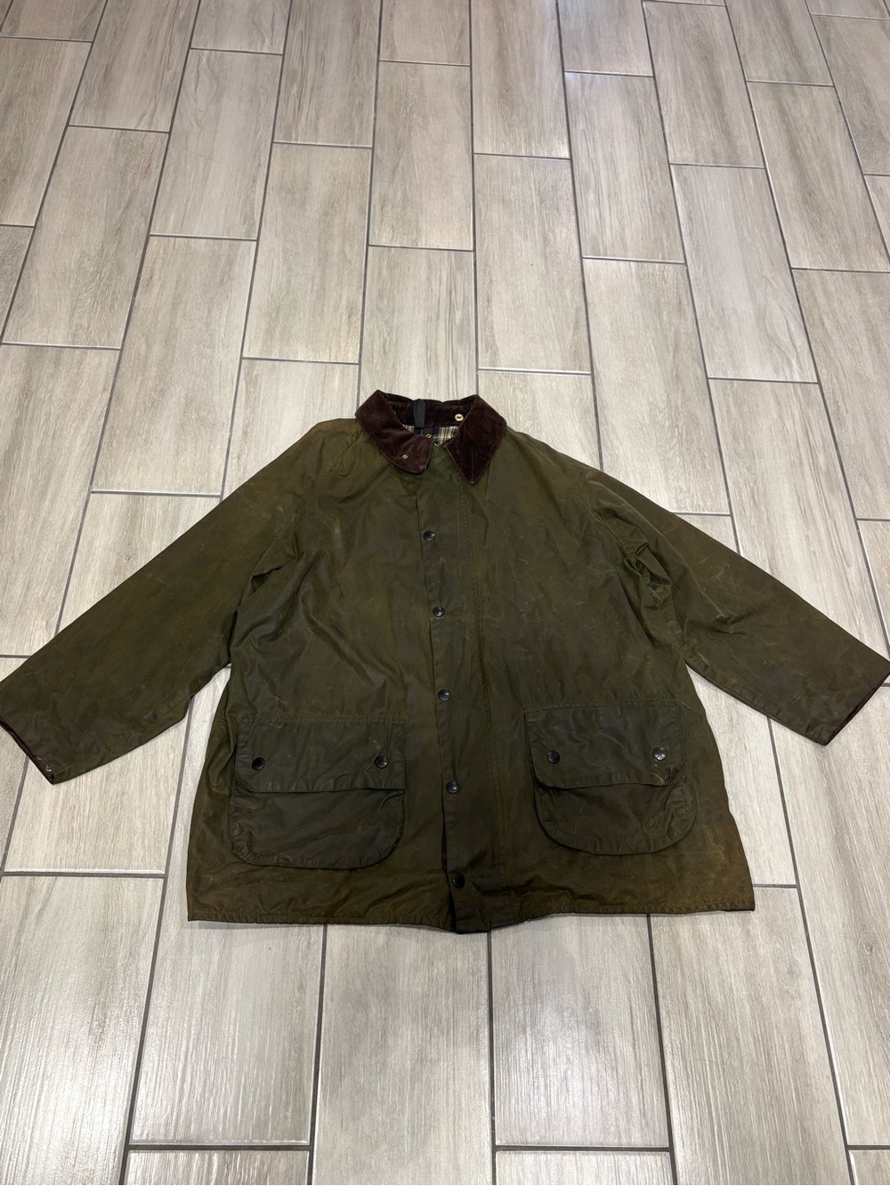 Barbour GAMEFAIR Oiled Jacket Coat green men 80's vintage Made in UK